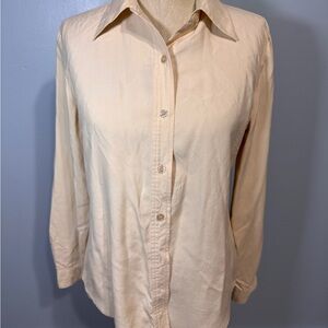 LOFT Silk Blouse in Butter Yellow